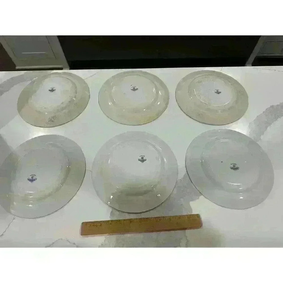 Nantucket By j&G Meakin Dinner Plates (set 6) 2 Have Chips 1 Has Been Glued Back - Picture 11 of 16